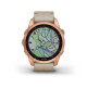 fēnix 7S Sapphire Solar - Rose Gold Titanium with Limestone Leather Band - 42mm - Sapphire Solar - 010-02539-35 - Garmin